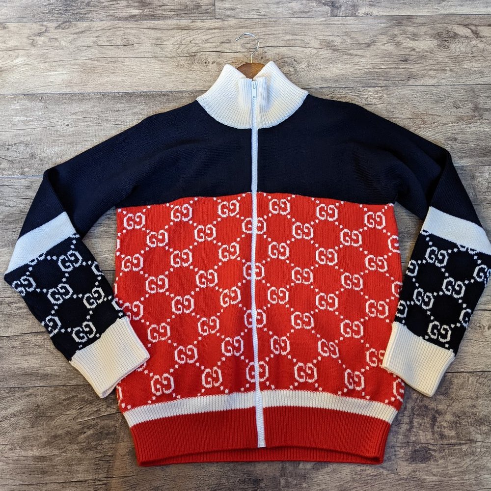 Gucci sweater zip up Medium